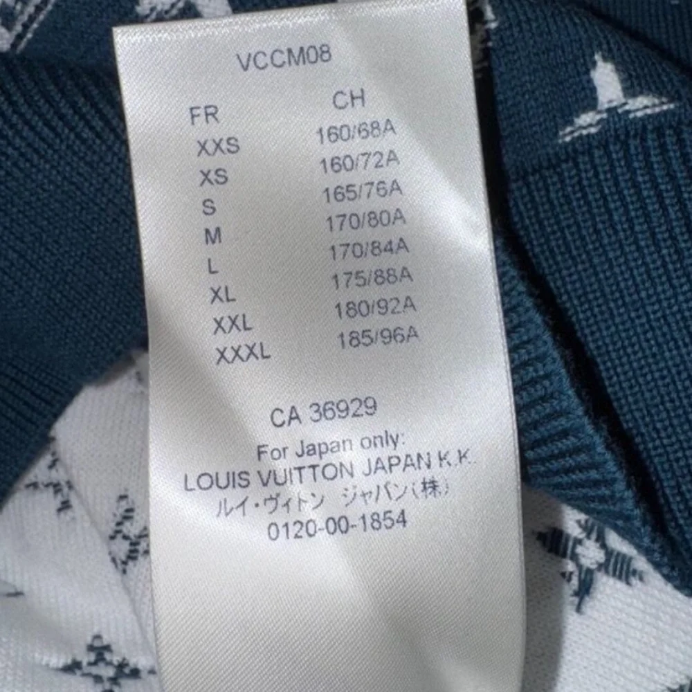 Louis Vuitton Monogram Degrade Blue Canard Teal White Logo Crewneck Sweater M
